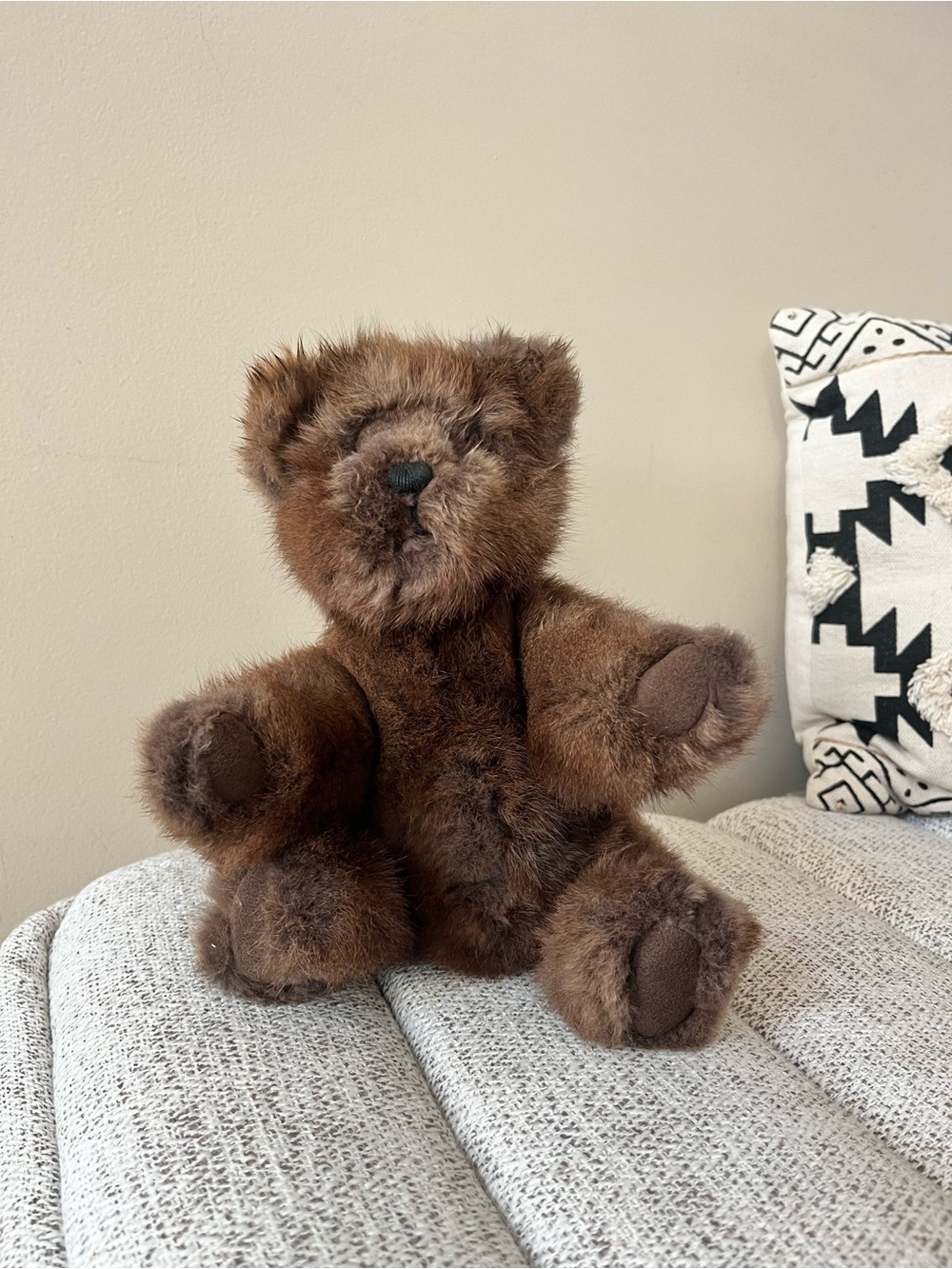 Pottery Barn Teddy Bear Soft Fur Stuffed Animal